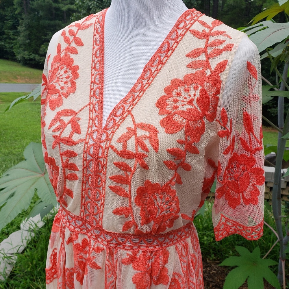 Last 1! SALE π Md Umgee Canyon Clay Floral Romper - Picture 7 of 8
